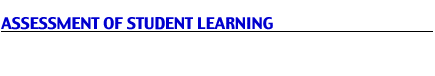 Assessment of Student Learning